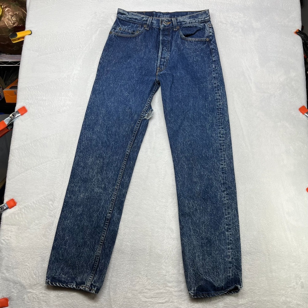 Vintage Levi's Button Fly Jeans Men's Blue Denim Low Rise Pockets Y2K - 28X31